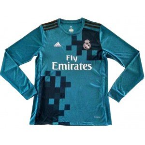 Camisa III Real Madrid 2017 2018 Retro Adidas manga comprida